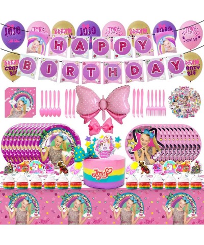 197 Pcs Girls Birthday Party Supplies Girls Party Decorations for 16 Guests Include Cake & Cupcake Topper Tableware Banner Sw...