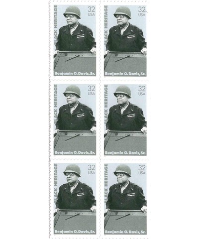 BRIG. GEN. Benjamin O. Davis Sr ~ Army ~ Black Heritage ~ Black History 3121 Block of 6 x 32 Cents US Postage Stamps $17.69 C...