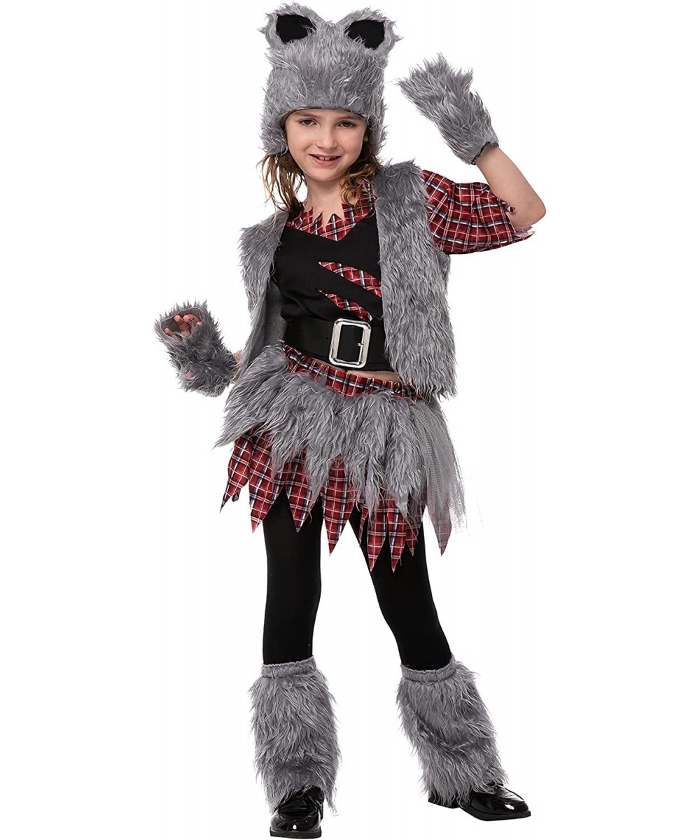 Wild Werewolf Costume Kids in Vest Style for Girls in Halloween Parties Cosplay $43.34 Kids' Costumes