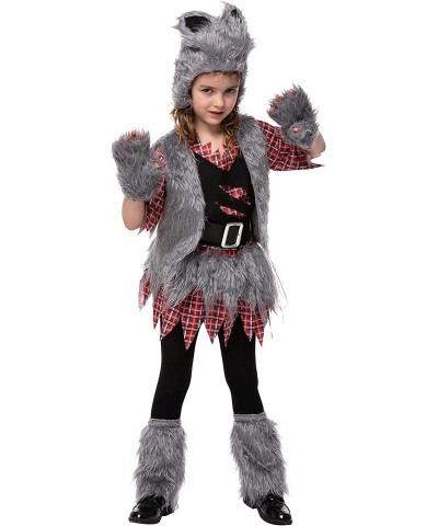 Wild Werewolf Costume Kids in Vest Style for Girls in Halloween Parties Cosplay $43.34 Kids' Costumes