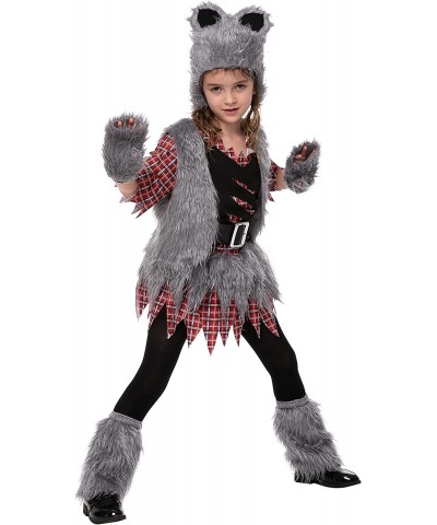 Wild Werewolf Costume Kids in Vest Style for Girls in Halloween Parties Cosplay $43.34 Kids' Costumes