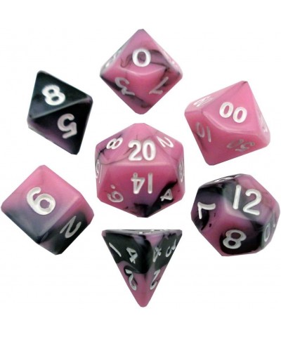 7 Count MINI Dice Set: PINK/BLACK with White Numbers $17.42 Game Accessories