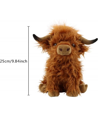 Scottish Highland Cow Plush Stuffed Animal Plush Toys Realistic Soft Stuffed Gift Dolls for Adults Kids (Brown 25 cm) $37.44 ...