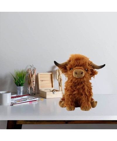 Scottish Highland Cow Plush Stuffed Animal Plush Toys Realistic Soft Stuffed Gift Dolls for Adults Kids (Brown 25 cm) $37.44 ...