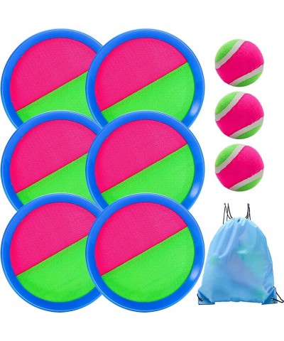 Toss Catch Ball Set 3 Set Catch Game for Kids with 6 Paddles and 3 Balls Catch Game Toys Outdoor Paddle Ball Beach Games Gift...