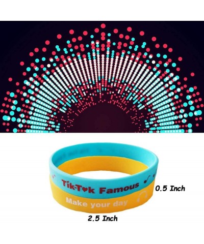 36 Pack Music Themed Silicone Bracelet Dance Challenge Party Wristbands Music Party Supplies Stuff for Girls and Boys Music F...