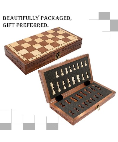 Folding Hand Crafted Wooden Chess Set Chess Board for Kids and Adults 30 x 30 cm $34.67 Board Games