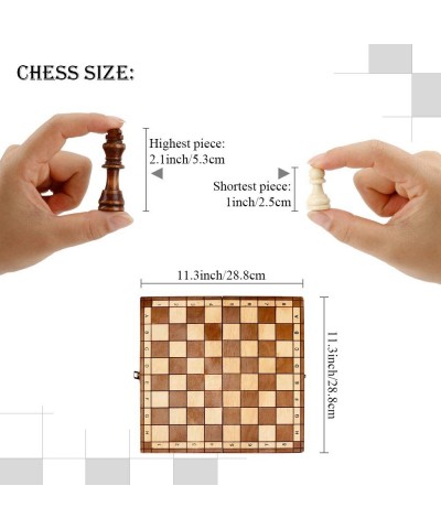 Folding Hand Crafted Wooden Chess Set Chess Board for Kids and Adults 30 x 30 cm $34.67 Board Games