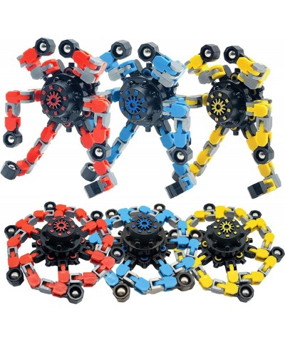 6Pcs Fingertip Gyro Fidget Spinner DIY Deformable Chain Links Fingertip Spinning Robot for Adult and Child $17.09 Novelty Spi...