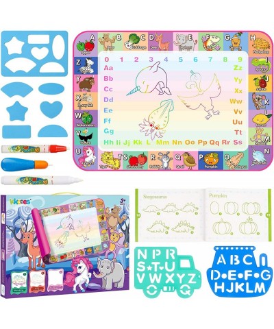 Water Doodle Mat - Kids Water Drawing Mat Toddlers Doodle Board Educational Toy - Water Painting Mat Bring Magic Pens Travel ...