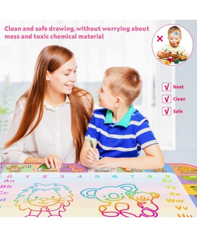 Water Doodle Mat - Kids Water Drawing Mat Toddlers Doodle Board Educational Toy - Water Painting Mat Bring Magic Pens Travel ...