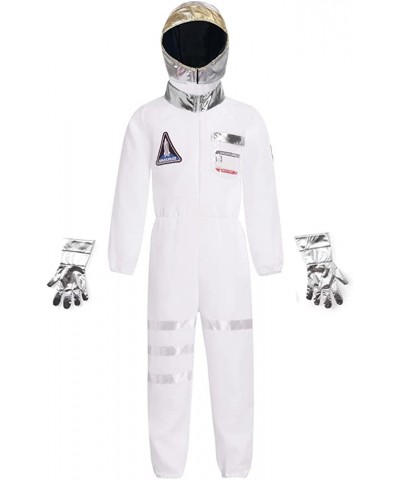 Astronaut Costume for Kids Space Jumpsuit with Helmet and Gloves Role Play Halloween Party $33.65 Kids' Costumes