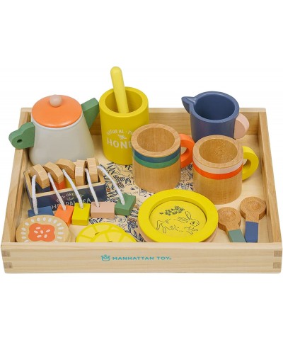 Flora & Fauna Toddler & Kids Pretend Play 23-Piece Wooden Tea Set $79.68 Toy Kitchen Products