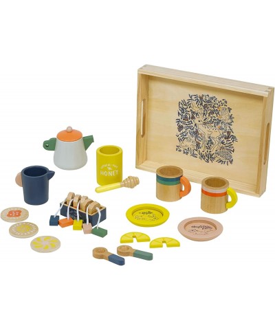 Flora & Fauna Toddler & Kids Pretend Play 23-Piece Wooden Tea Set $79.68 Toy Kitchen Products