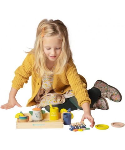 Flora & Fauna Toddler & Kids Pretend Play 23-Piece Wooden Tea Set $79.68 Toy Kitchen Products