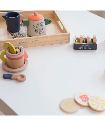 Flora & Fauna Toddler & Kids Pretend Play 23-Piece Wooden Tea Set $79.68 Toy Kitchen Products