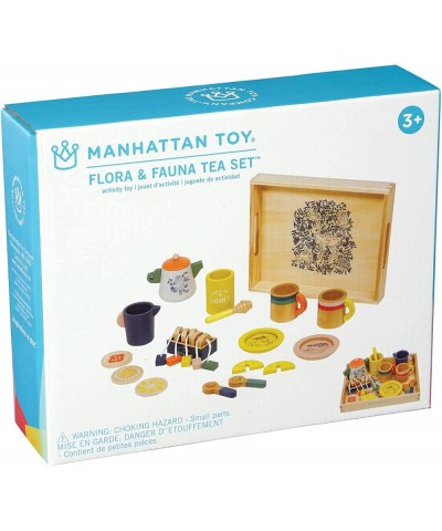 Flora & Fauna Toddler & Kids Pretend Play 23-Piece Wooden Tea Set $79.68 Toy Kitchen Products