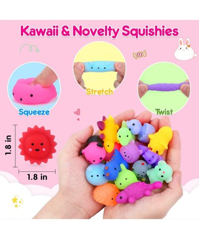 130PCS Mochi Squishy Toy Kawaii Animals Squishies Party Favors for Kids Stress Relief Toy Valentines Day Gifts for Kids Easte...