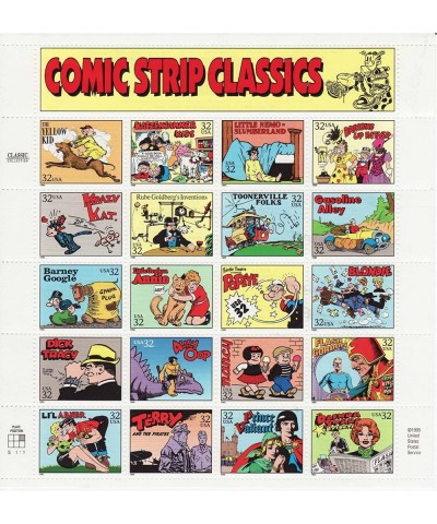 Comic Strip Classics Collectible Stamp Sheet of 20 32 Stamps Scott 3000 $23.66 Collectible Postage Stamps