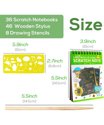 20 Pack Scratch Art Notebooks Rainbow Scratch Paper Notes Scratch Note Pads for Children's Day Gift Kids Arts and Crafts Perf...