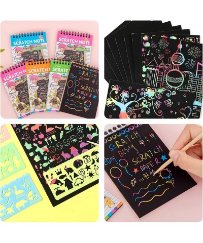 20 Pack Scratch Art Notebooks Rainbow Scratch Paper Notes Scratch Note Pads for Children's Day Gift Kids Arts and Crafts Perf...