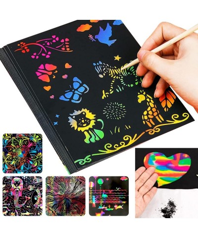 20 Pack Scratch Art Notebooks Rainbow Scratch Paper Notes Scratch Note Pads for Children's Day Gift Kids Arts and Crafts Perf...