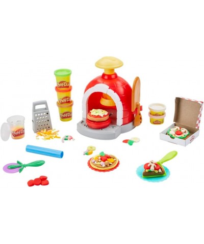 Kitchen Creations Pizza Oven Playset Play Food Toy for Kids 3 Years and Up 6 Cans of Modeling Compound 8 Accessories Non-Toxi...