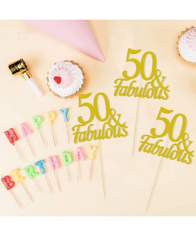 12pcs 50th Birthday Centerpiece Sticks Glitter Number 50 Table Centerpieces Flower Toppers for Anniversary Table and Party De...