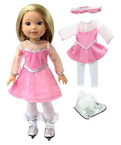 Little Pink Figure Skater with Skates fits 14 inch Doll $25.37 Doll Accessories