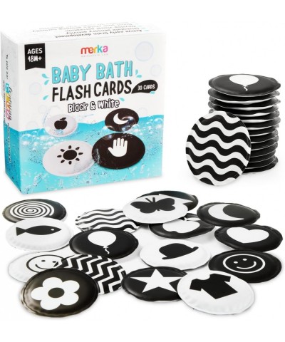 Baby Bath Flashcards: Black and White – Set of 30 Floating Flashcards with High-Contrast Imagery – Sensory and Visual Learnin...