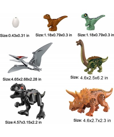 Jurassic Dinosaur Building Blocks Dino World Forests Includes:Tyrannosaurus Pteranodon Rex Triceratops Brachiosaurus& 2 Baby ...