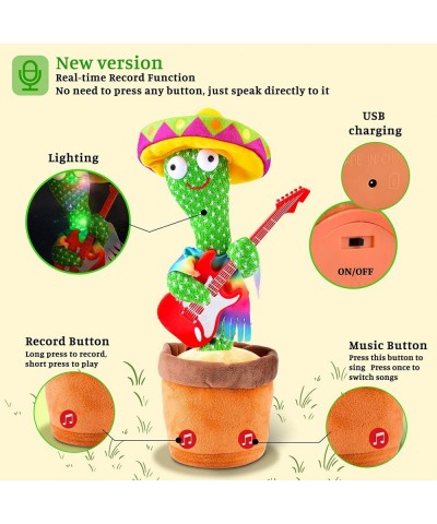 Dancing Cactus TikTok Mimicking Cactus 120 Songs USB Charging Record Repeat Your Word Talking Cactus Toy Cactus Baby Toy Sunn...