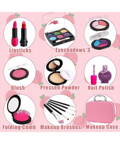 Kids Washable Makeup Girls Toys Girls Makeup Kit for Kids Real Make Up Set for Little Girls Toddlers Children Pretend Play Ma...