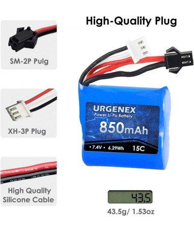 7.4V Lipo Battery 850mAh 2S RC Boat Battery with SM 2P Plug 6.29Wh H100 Batteries for Skytech H100 H102 RC Boats $25.46 Hobby...