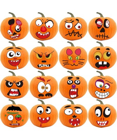 32 Pack Halloween Pumpkin Decorating Stickers Make Jack O Lantern Face Sticker Pumpkin Decorating Stickers Halloween Crafts f...