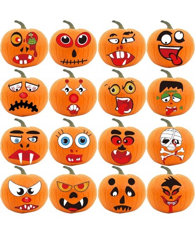 32 Pack Halloween Pumpkin Decorating Stickers Make Jack O Lantern Face Sticker Pumpkin Decorating Stickers Halloween Crafts f...