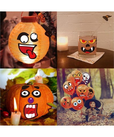 32 Pack Halloween Pumpkin Decorating Stickers Make Jack O Lantern Face Sticker Pumpkin Decorating Stickers Halloween Crafts f...