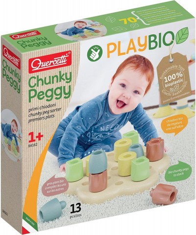 Chunky Peggy PlayBio - Classic Stacking Peg Toy Made with Eco-Friendly Bioplastic for Kids Ages 1 Year + (84162) $32.39 Early...