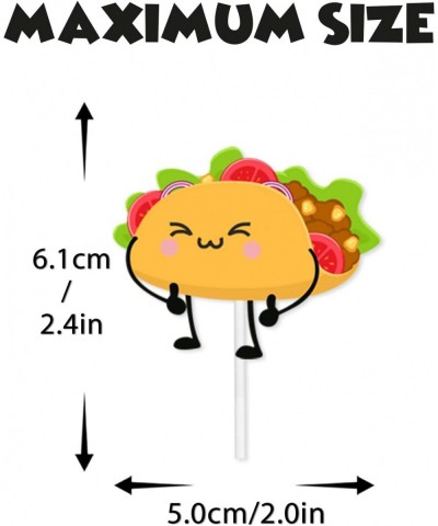 18pcs Gold Glitter Cute Taco Bout Dessert Cupcake Topper Mexican Yummy Food Fiesta Festival Theme Decor Supplies Baby Shower ...