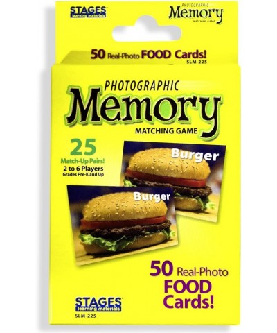 Stages Learning Materials Picture Memory Foods Card Real Photo Concentration Game Yellow Size 5 x 3 $15.53 Card Games