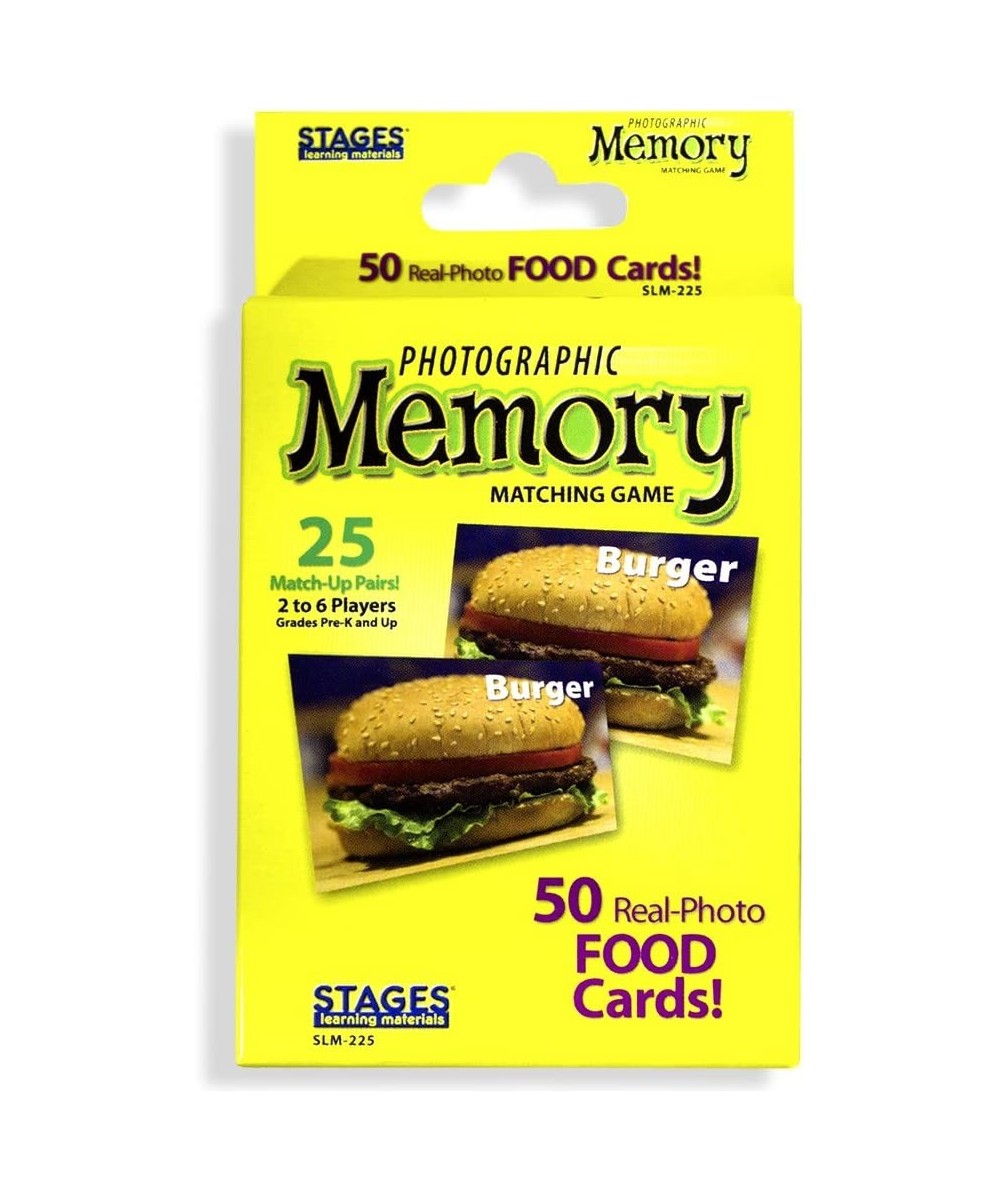 Stages Learning Materials Picture Memory Foods Card Real Photo Concentration Game Yellow Size 5 x 3 $15.53 Card Games