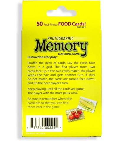 Stages Learning Materials Picture Memory Foods Card Real Photo Concentration Game Yellow Size 5 x 3 $15.53 Card Games