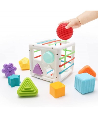 Shape Sorter Baby Toys Montessori Toys for 1-3 Year Old Toy Colorful Cube and Multi Sensory Shape Fine Motor Skills Developme...