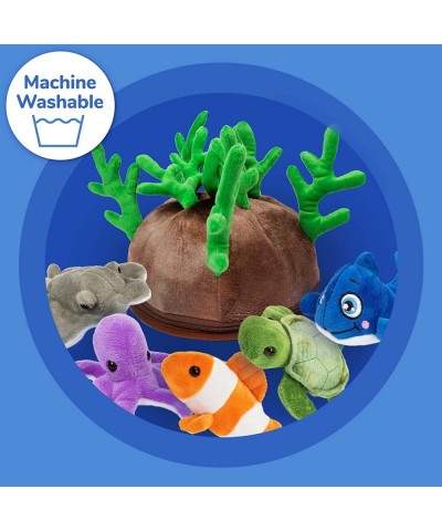 5-pc Stuffed Sea Animal & Toy Storage | Soft Plush Sea Creatures Toys for Kids | Small/Mini Stuffed Animals in Bulk | Cute To...