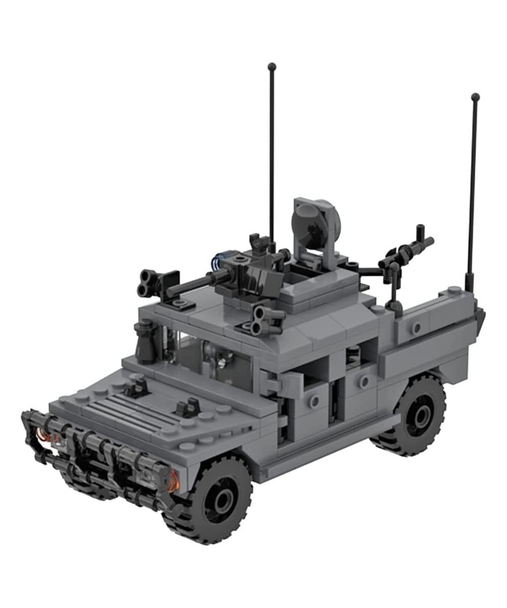 Modern Military Armored Car Model Modern Mini Building Blocks Set Compatible with Lego Collectible Toy for Kids (244PCS/Grey)...