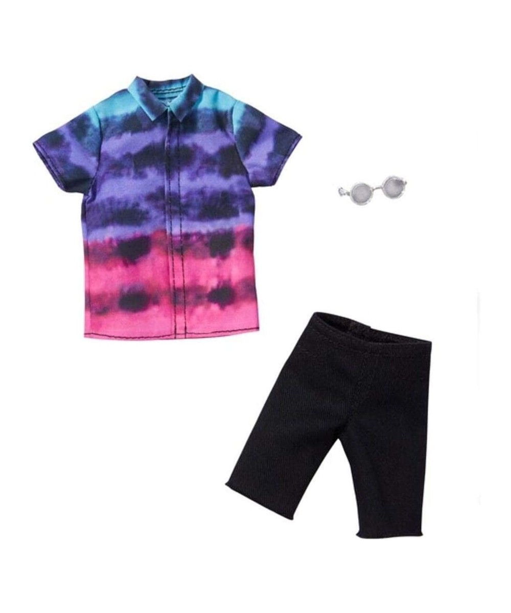 Fashions Pack: Ken Doll Clothes with Tie-Dye Shirt Black Shorts & Circle Sunglasses Gift for Kids 3 to 8 Years Old $17.35 Dol...