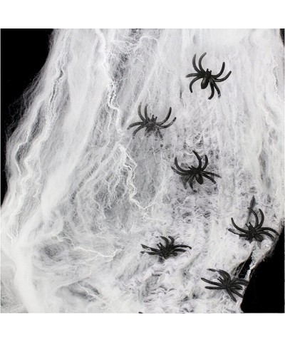 Halloween Stretch Spider Webs Indoor & Outdoor Spooky Spider Webbing with 50 Fake Spiders for Halloween Decorations $16.92 Ki...