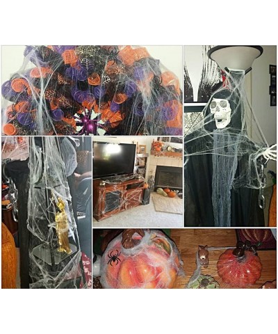 Halloween Stretch Spider Webs Indoor & Outdoor Spooky Spider Webbing with 50 Fake Spiders for Halloween Decorations $16.92 Ki...