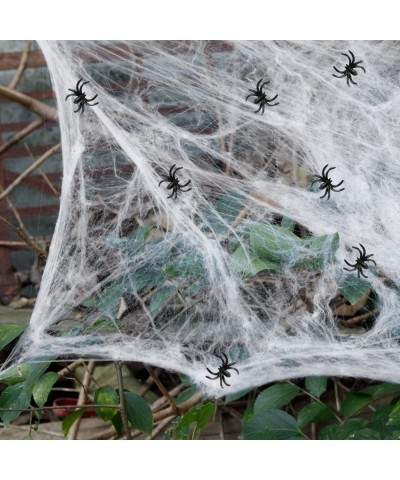 Halloween Stretch Spider Webs Indoor & Outdoor Spooky Spider Webbing with 50 Fake Spiders for Halloween Decorations $16.92 Ki...