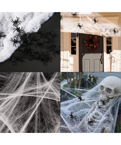 Halloween Stretch Spider Webs Indoor & Outdoor Spooky Spider Webbing with 50 Fake Spiders for Halloween Decorations $16.92 Ki...